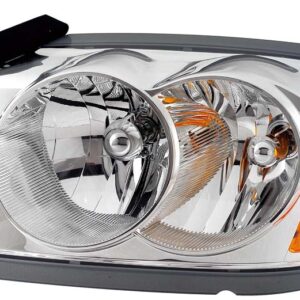 HEADLIGHTS for DODGE DAKOTA 2005-2005, DRIVER SIDE, CH2502159, CHR INTERIOR w/Corner Light Bulb Shield