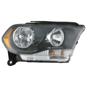 HEADLIGHTS for DODGE DURANGO 2011-2013 PASSENGER SIDE, BLACK INTERIOR, CH2503229