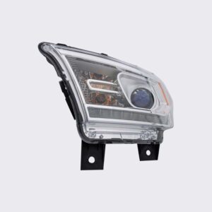 HEADLIGHTS for DODGE DURANGO 2014-2020 DRIVER SIDE, HALOGEN w/LED DAY RUNNING LIGHT, CHROME TRIM, CH2502257