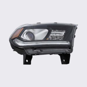 HEADLIGHTS for DODGE DURANGO SXT/GT 2014-2020 PASSENGER SIDE, HALOGEN w/o LED DAYRUNNING LIGHT, BLACK TRIM, CH2503255