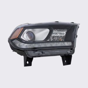 HEADLIGHTS for DODGE DURANGO SXT 2014-2020 PASSENGER SIDE, HALOGEN w/ LED DAY RUNNING LIGHT, BLACK TRIM, CH2503305