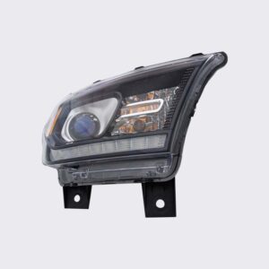 HEADLIGHTS for DODGE DURANGO SXT 2014-2020 PASSENGER SIDE, HALOGEN w/ LED DAY RUNNING LIGHT, BLACK TRIM, CH2503305