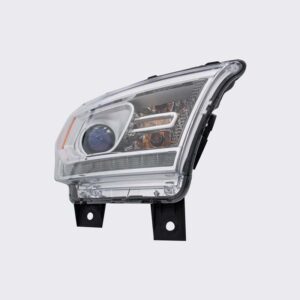 HEADLIGHTS for DODGE DURANGO 2014-2020 PASSENGER SIDE, HALOGEN w/LED DAY RUNNING LIGHT, CHROME TRIM, CH2503257