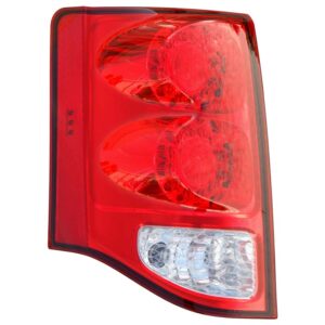 TAIL LIGHTS for DODGE GRAND CARAVAN 2011-2020, DRIVER SIDE, CH2800199, Assembly, Red/Clear Lens