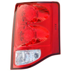 TAIL LIGHTS for DODGE GRAND CARAVAN 2011-2020, PASSENGER SIDE CH2801199, Assembly, Red/Clear Lens