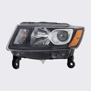 HEADLIGHTS for JEEP GRAND CHEROKEE 2014-2016 DRIVER SIDE, BLACK TRIM, STANDARD TYPE, CH2502308