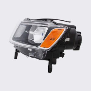 HEADLIGHTS for JEEP GRAND CHEROKEE 2014-2016 DRIVER SIDE, CHROME TRIM, STANDARD TYPE, CH2502247C, CAPA, EE