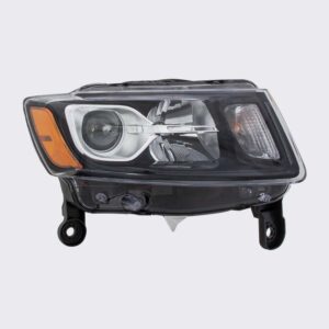 HEADLIGHTS for JEEP GRAND CHEROKEE 2014-2016 PASSENGER SIDE, BLACK TRIM, STANDARD TYPE, CH2503308