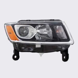 HEADLIGHTS for JEEP GRAND CHEROKEE 2014-2016 PASSENGER SIDE, CHROME TRIM, STANDARD TYPE, CH2503247C, CAPA, EE