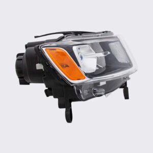 HEADLIGHTS for JEEP GRAND CHEROKEE 2014-2016 PASSENGER SIDE, CHROME TRIM, STANDARD TYPE, CH2503247C, CAPA, EE