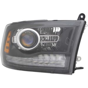 HEADLIGHTS for RAM FULL SIZE PICKUP 2013-2018, PASSENGER SIDE, CH2503245, BLK INTERIOR for w/FACTORY PROJECTOR TYPE, INC. 19-20 Ram 1500 Classic