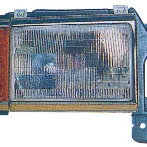 HEADLIGHTS for FORD PICKUP 1987-1991, PASSENGER SIDE, FO2503105, w/SIDE MARKER/CHR TRIM