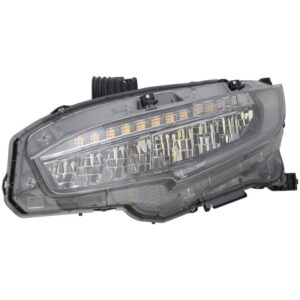 HEADLIGHTS for HONDA CIVIC COUPE/HATCHBACK/SEDAN 2016-2021, DRIVER SIDE, HO2502176, LED (TYPE R 18-21)