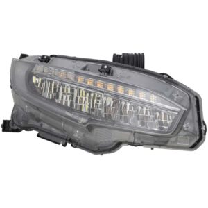 HEADLIGHTS for HONDA CIVIC COUPE/HATCHBACK/SEDAN 2016-2021, PASSENGER SIDE, HO2503176, LED (TYPE R 18-21)