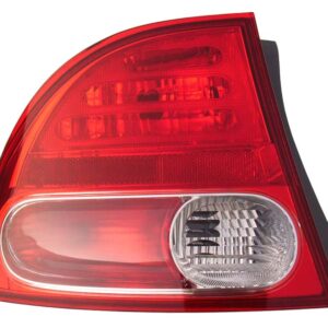 TAIL LIGHTS for HONDA CIVIC SEDAN 2006-2008, DRIVER SIDE, HO2800166, Outer, LENS/HOUSING