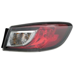 TAIL LIGHTS for MAZDA MAZDA3 SEDAN 2010-2013, PASSENGER SIDE MA2801144, Outer, Assembly, STANDARD TYPE