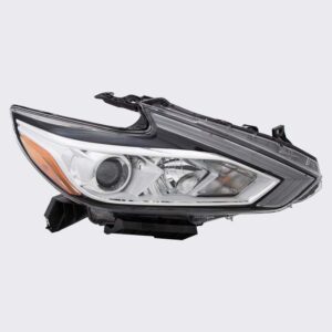 HEADLIGHTS for NISSAN ALTIMA 2016-2018 PASSENGER SIDE, CHROME TRIM w/o LED DRL, NI2503247C, CAPA, EE