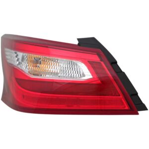 TAIL LIGHTS for NISSAN ALTIMA BASE/S/SL/SV 2016-2017, DRIVER SIDE, NI2804106, Outer, Assembly, EXC. S (=17-17 w/o Smoke Lens)