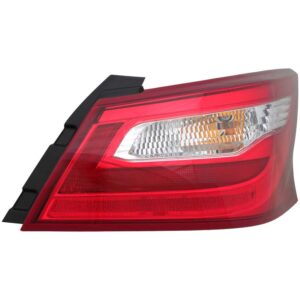 TAIL LIGHTS for NISSAN ALTIMA BASE/S/SL/SV 2016-2017, PASSENGER SIDE NI2805106, Outer, Assembly, EXC. S (=17-17 w/o Smoke Lens)