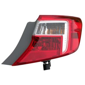 TAIL LIGHTS for TOYOTA CAMRY 2012-2014, PASSENGER SIDE TO2805114, Outer, Assembly, Red/Clear Lens