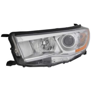HEADLIGHTS for TOYOTA HIGHLANDER 2014-2016, DRIVER SIDE, TO2502221, w/o Smoked CHR Accent