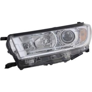 HEADLIGHTS for TOYOTA HIGHLANDER 2017-2019, DRIVER SIDE, TO2502251, w/Smoked CHR Accent w/o LED DRL