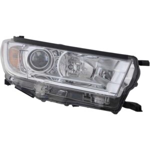HEADLIGHTS for TOYOTA HIGHLANDER 2017-2019, PASSENGER SIDE, TO2503251, w/Smoked CHR Accent w/o LED DRL
