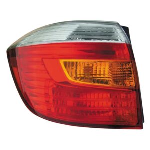 TAIL LIGHTS for TOYOTA HIGHLANDER BASE/LTD/SE 2008-2010, DRIVER SIDE, TO2800173, LENS/HOUSING, JAPAN EXC. SPORT, Amber/Clear/Red Lens