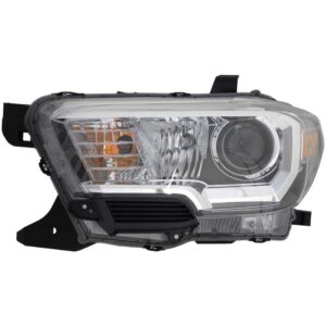 HEADLIGHTS for TOYOTA TACOMA 2016-2017, DRIVER SIDE, TO2502243, w/o LED DRL, w/FOG-L, BLACK INTERIOR