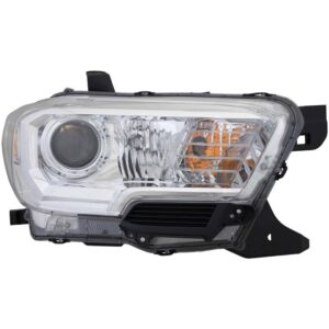 HEADLIGHTS for TOYOTA TACOMA 2016-2018, PASSENGER SIDE, TO2503242, w/o LED DRL, w/FOG-L, CHROME INTERIOR