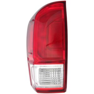 TAIL LIGHTS for TOYOTA TACOMA BASE/SR/SR5 2016-2017, DRIVER SIDE, TO2800197, Assembly, Red Lens