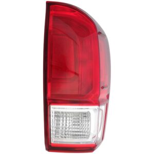 TAIL LIGHTS for TOYOTA TACOMA BASE/SR/SR5 2016-2017, PASSENGER SIDE TO2801197, Assembly, Red Lens